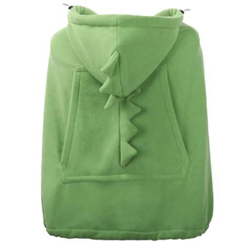 Cute Dinosaur Hooded Baby Carrier Cover Windproof Blanket All Seasons Style1 in Green.