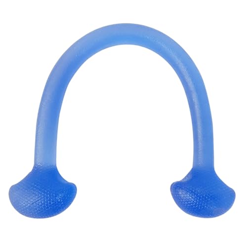 equlup Yoga Pull Rope, 10lbs Multifunctional Tensile Strength Chest Expander Silicone Straight Pull Rope Adjustable Stretch Strap Elasticity Pad for Sports Exercise (Blue)