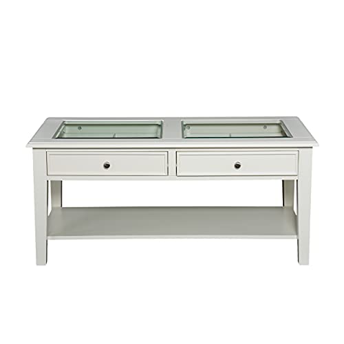 SEI Furniture - Panorama Glass Top Coffee Table - Transitional Design, Glass and Wood - Ideal for Living Room, Family Room (CK1130) by SEI Furniture - Image 2