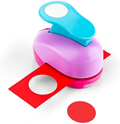 Thinp Circle Punch, 1 Inch Hole Punch Paper Punch Circle Cutter Paper Punches for Crafting Cardstock Gift Wrapping Greeting Cards (Colour Random)