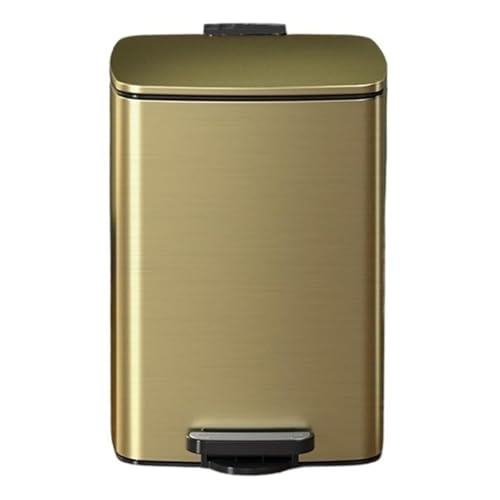 Bote de basura rectangular de acero inoxidable cepillado 30 L