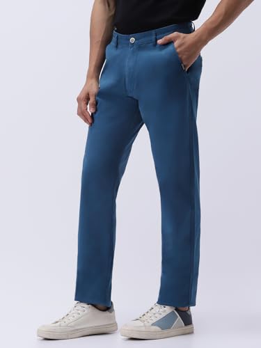 Image of Urbano Fashion Men's Regular Fit Mid Rise Cotton Casual Chinos Trousers Stretch