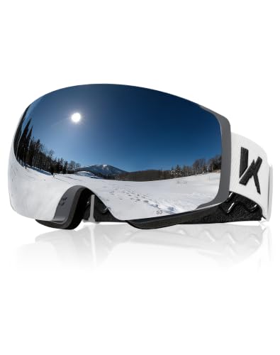 Image of Innerking Magnetic Ski Goggles, Interchangeable OTG Snowboard Goggles-Vlt10%