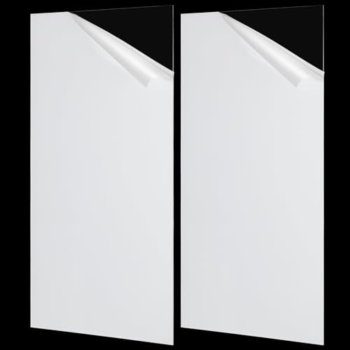 Maasechs 2 Pcs 12 x 24 x 1/8 Polycarbonate Clear Plastic Sheet, Stronger, Shatter Resistant, Easier to Cut, Bend, Transparent Plastic Panels Board for DIY Industrial Hobby Crafts Picture Frames