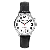 Maujoy Woman Talking Analog Watch, Large Digital, Loud and Clear American English Voice Will Say The