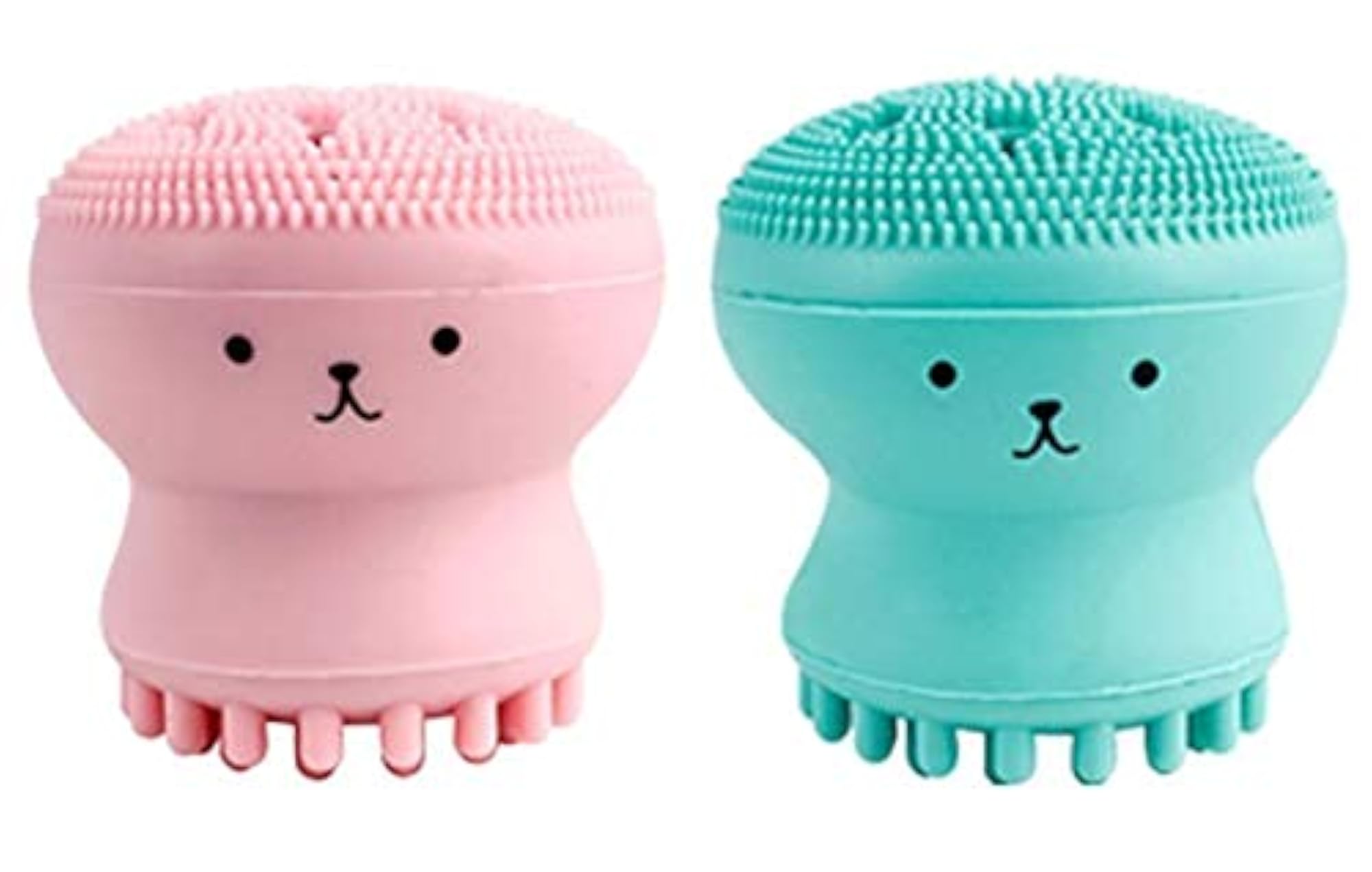 Set of 2 Silicone Facial Cleansing Brush Massagers