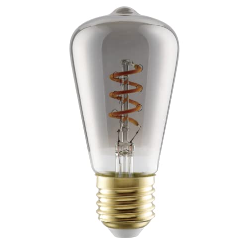Eglo Dimmable E27 LED, vintage spiral filament light bulb, piston-shaped Edison lamp for retro lighting 4 watt, 100 lumen - Image 2