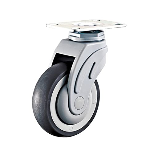 Roulette muette plastique 4 pouces avec frein pour support roulant
