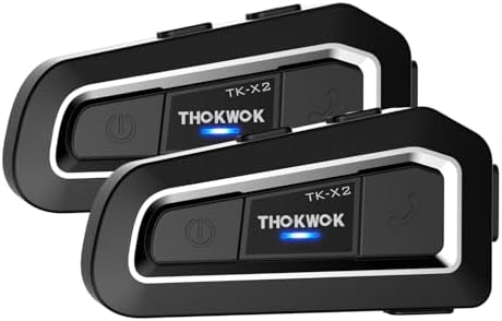 BETOWEY Intercom Moto, Kit Main Libre Moto B2X Bluetooth 5.1 Avec Partage De Musique, Assistant Vocal, Distance D'Intercom Jusqu'à 800-1000 Mètres (1 Pièce