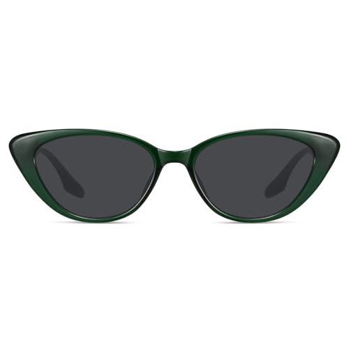 Fozono Retro Vintage Narrow Cat Eye Sunglasses for Women 90s Small Chic Trendy Sunnies UV400 Party Driving FZN7514 (Option 4)