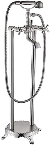 Robinet de baignoire autoportant noir mat pour baignoire îlot et douche
