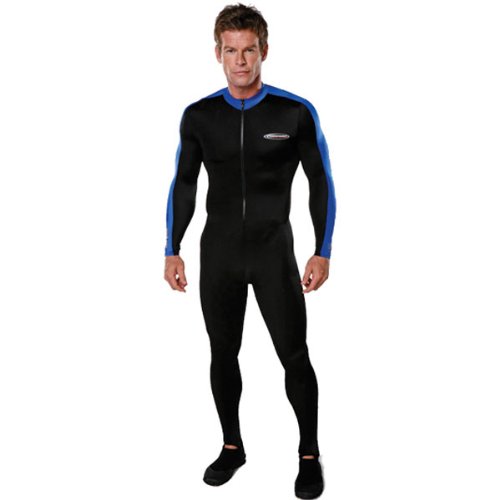 Henderson Lycra Printed Unisex Adults Jumpsuit Scuba Diving Wetsuit-Black / Blue-Xxlarge #TOP1