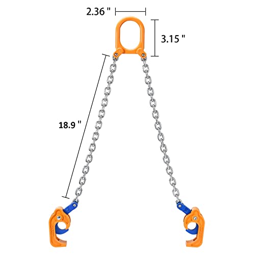 55 Gallon Drum Lift - Chain Drum Lifter - 2000 lbs Capacity - Upgraded Carbon Steel Hook with Built-in Spring Suitable for Plastic and Metal Drums - This Product is Protected by a US Patent.