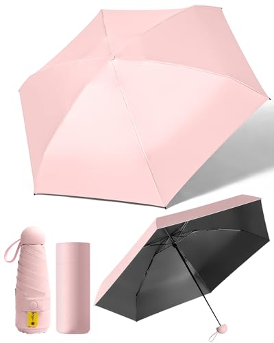 TOBLEC Paraguas de Bolsillo para Lluvia y Sol,Sombrillas Para Lluvia PortáTil Uv,Eight Bones And Five Folds...