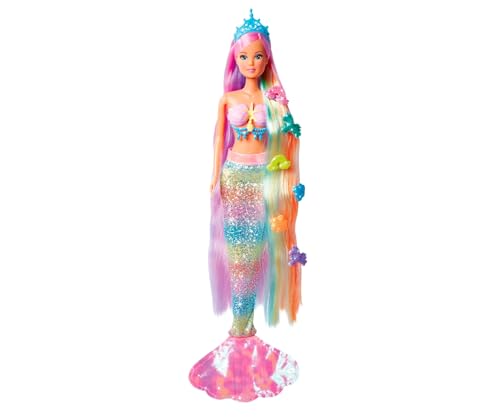 Simba 105733610 - Steffi Love Rainbow Mermaid, Ankleidepuppe als Regenbogen...