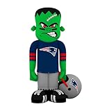 Sporticulture NFL New England Patriots 7'8" Blow Up Inflatable Steinbacker with LED Lights & Built-in Blower - Balloon Merchandise Decor for Backyard & Frontyard and Party Decorations