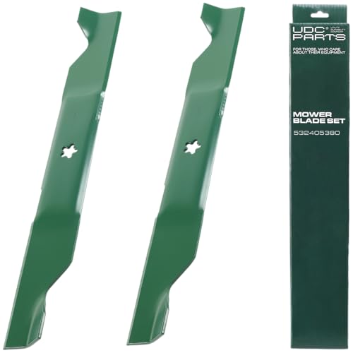 UDC Parts 405380 Husqvarna 46 Inch Mower Blades YTH22V46 Husqvarna Z246 532405380 RZ 4623 YTH 22V46 YTH20K46 YTH21K46 YTH22K46 YTA22V46 Craftsman Replace 594892801 / Medium Lift 2 Pack