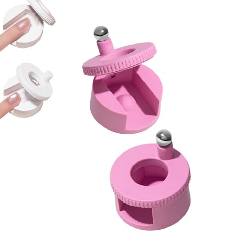 Rotating Cat's Eye Magnet,360°Rotating Cat's Eye magnet Tool,Portable Nail Magnets for Professional and Home Manicure,Excellent Light Absorption (Pink)