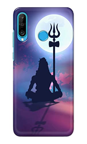 Image of Printed Hard Back Cover Case for Huawei P30 Lite | Huawei Nova 4e Back Cover (Lord Shiva) -702