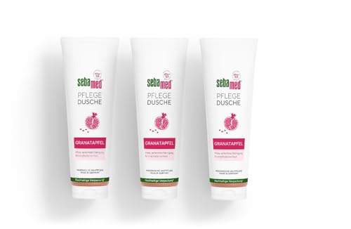 Sebamed Pflege-Dusche mit Granatapfel Vorteilspack 3 x 250 ml, optimal für den Hautschutzmantel der Haut (Verpackung kann variieren)