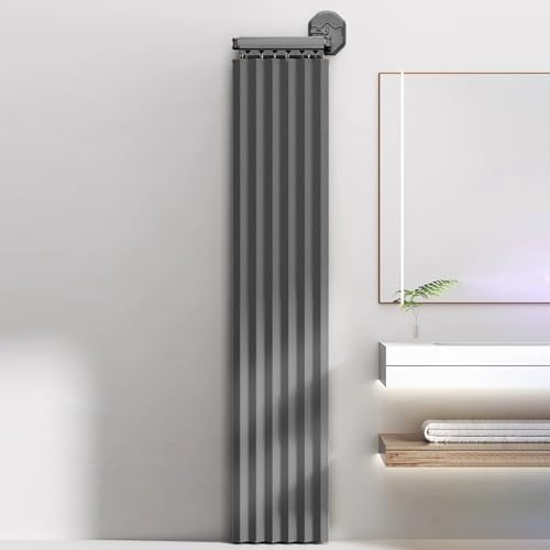 Barre de douche pliable à ventouses NoDrill pour buanderie