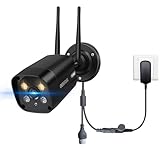 OHWOAI 5MP Add-on Camera for Wireless Security Camera System Outdoor, Wireless Cameras with Dual Antennas, Compatible with NVR, Cannot Be Used Independently