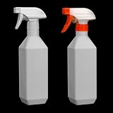 Vaporisateur Bouteilles Pulvérisateur Vide 2 Pièces 500ML Flacon Pulvérisateur en Plastique Rechargeable avec Pulvérisation et Jet Modes pour Nettoyage Cuisine Jardin Arroser Les Plantes