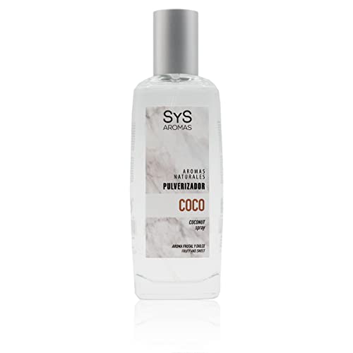 SYS Aromas Ambientador Pulverizador Coco - Aroma Dulce y Afrutado - Spray Concentrado - Fragancia Duradera, Elimina Olores - Para Hogar, Oficina, Baño, Coche - 100 ml
