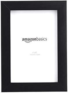 AmazonBasics Photo Picture Frame - 4" x 6", Black, 5-Pack