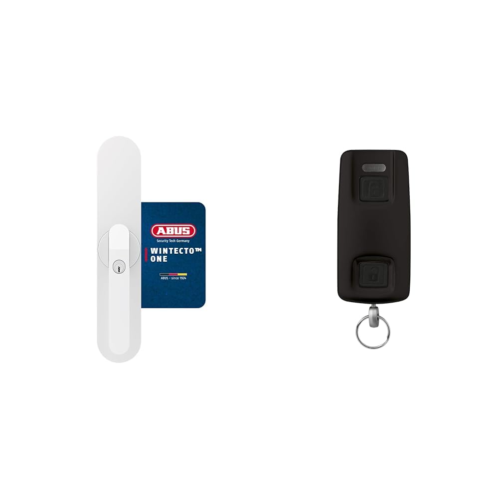 ABUS Fensterantrieb WINTECTO One – Smarter Fenstergriff & HomeTec Pro Bluetooth®-Fernbedienung CFF3100 - zum Öffnen der Haustür - für den HomeTec Pro Bluetooth®-Türschlossantrieb CFA3100 - Schwarz
