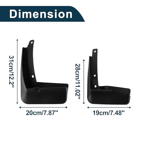 Image of Mud Flaps Splash Guards for Volkswagen Phideon 2016-2019 W /Mount Accessories Mud Guards Front and Rear 1 Set