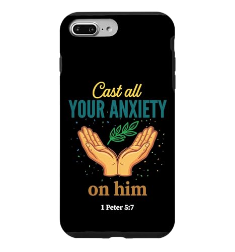 Cast All Your Anxiety On Him 1 Peter 5:7 ���� ���� �X�}�z�P�[�X iPhone 7 Plus/8 Plus �p