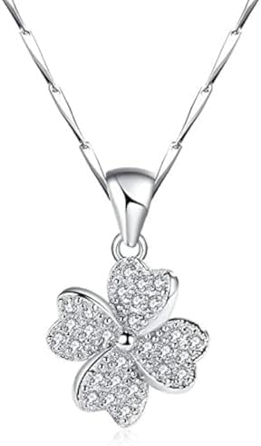 Crystal Lucky Clover 925 Sterling Silver Pendant Necklace for Women Gift Packing J.Rosée Fashion Jewelry JR-1056