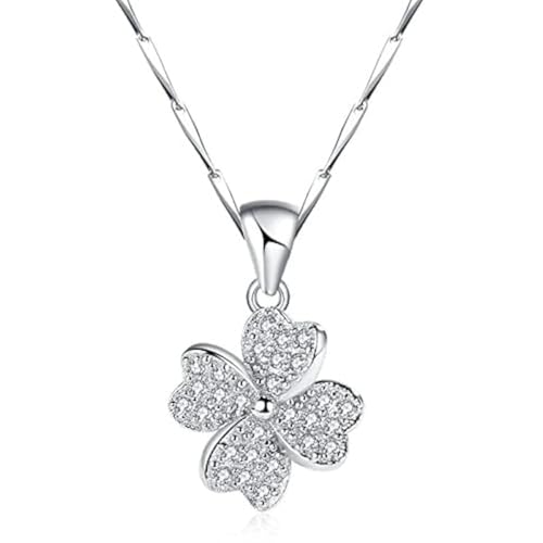 Crystal Lucky Clover 925 Sterling Silver Pendant Necklace for Women Gift Packing J.Rosée Fashion Jewelry JR-1056