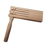 DYNWAVE Double Row Ratchet Instrument Castanet Portable Handcraft Hand Percussion Soundboard Toy Wooden...