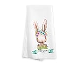 Hello Spring Hand Towel - Easter Bunny Decor - Farmhouse Kitchen - Gifts for Mothers from Daughter