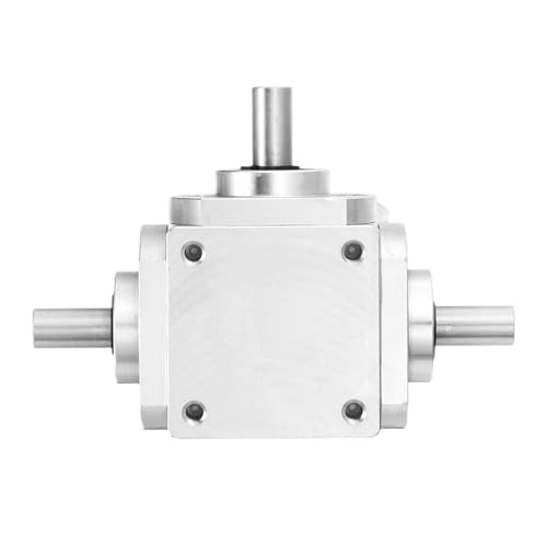 Image of uxcell Gear Box 90 Degree Right Angle Bevel Gearbox 1:1 Reversing Double Output Shaft 1 Module 20 Teeth Bevel Gear Aluminum Frame Simple Mechanical DIY Module 8mm Shaft,92x66x30mm(LxWxH)