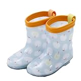 小川(Ogawa) キッズレインブーツ 子供 KIDS 男の子 女の子 男女兼用 L 19cm クッカヒッポ リンゴ 長靴 長ぐつ かかとに反射材付き 左右色違いタグ 柄の違う中敷き 83422