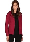 trigema 577907 felpa con cappuccio, rubino, xs donna
