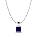 Produktbild 925 Sterling Silber Anhänger Reta - 5x5 mm blauer Zirkonia Stein - 925 Sterling Silber Kette 45 cm - edles Geschenk für die Frau, Freundin oder die Mutter mit Swarovski Stein + Luxusetui