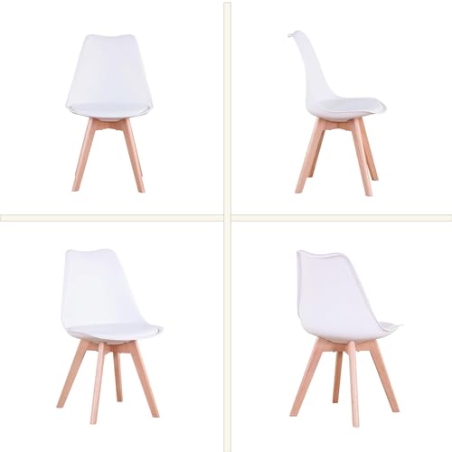 Mesa de comedor pequeña con 4 sillas cómodas para pisos reducidos 7