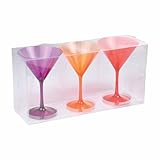 Matière : Acrylique Paris Prix Lot de 3 Verres à Cocktail Acrylique 16cm Orange