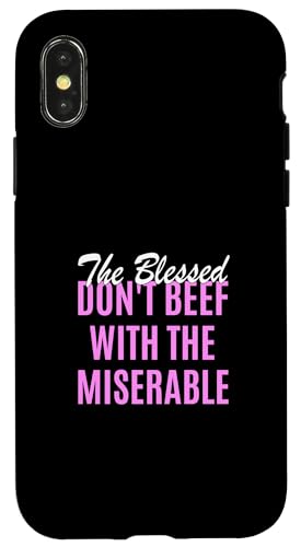 �s���N�J���[ Too Blessed To Be Miserable �s���N�̃O���t�B�b�N �X�}�z�P�[�X iPhone X/XS �p