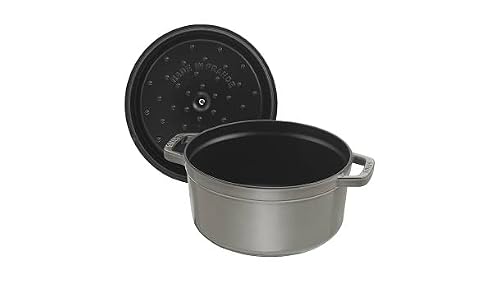 STAUB Cocotte en Fonte, Ronde, 28 cm, 6,7 L, Gris Graphite – vue 3