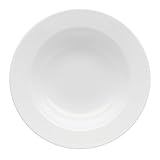  Arzberg 4 Stück ROK Weiss Teller tief 24 cm 42100-590003-10354 und 4X Set EKM Living Edelstahl Strohhalme