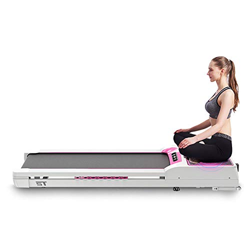 Image of 2-in-1 Treadmill Multi-Function Shock Absorption Mute Mini Electric Walking Machine LED High-Definition Screen Ipad Rack Vibration Plate App Intelligent Map System