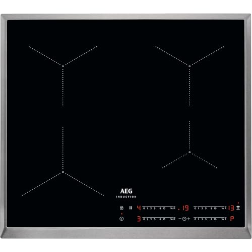 AEG IKS6443AXB Autarkes Kochfeld / Induktion / Hob²Hood / Slider-Bedienung / 60 cm / Edelstahlrahmen / 4 Kochzonen / Powerfunktion / Kindersicherung