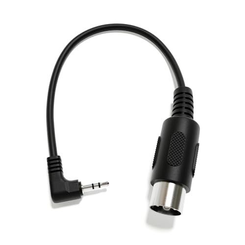 Câble adaptateur MIDI mâle DIN câble de conversion mini micro jack coudé 15 cm