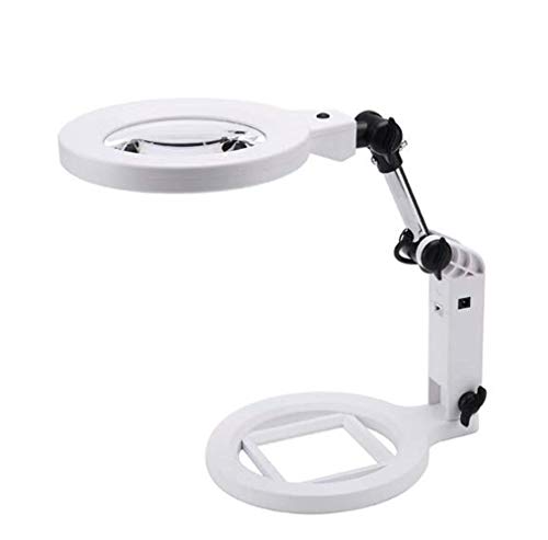 Lampe Loupe Pliable 2X 5X LED pour Lecture et Loisirs Créatifs