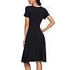 LILBETTER-Womens-Summer-Casual-Short-Sleeve-V-Neck-Short-Party-Dress-with-Pockets LILBETTER Women's Summer Casual Short Sleeve V-Neck Short Party Dress with Pockets Black Large